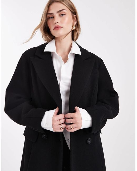 ASOS Black Formal Sculpted Longline Coat