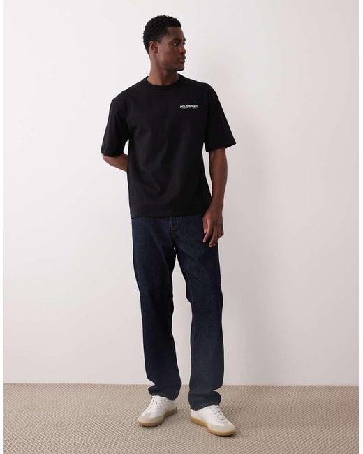 Polo Ralph Lauren Black Sport Relaxed Fit Heavyweight Back Print T-shirt for men