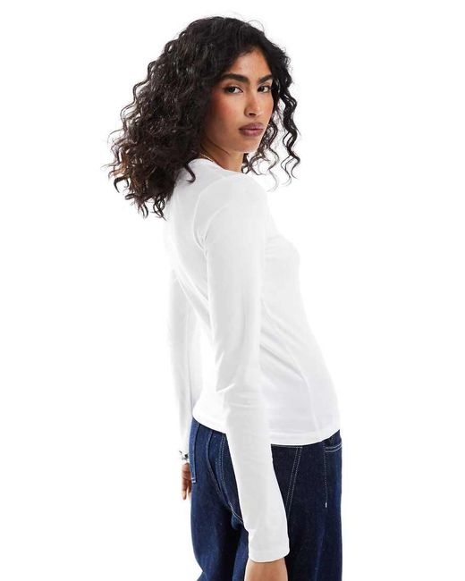 JJXX White Gigi Long Sleeve T-shirt