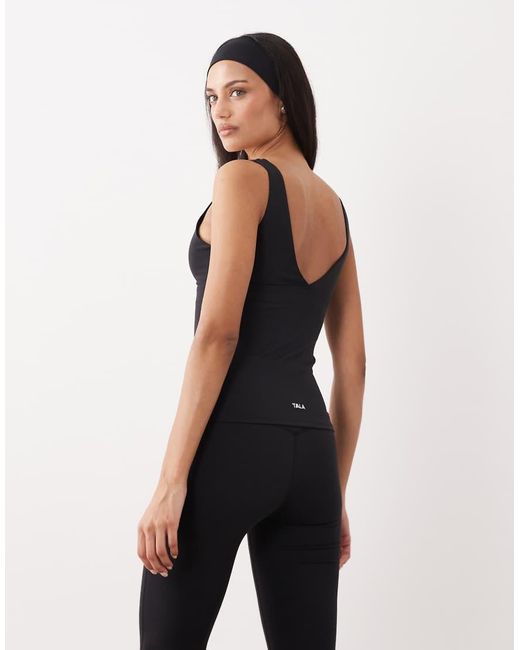 Tala Black Dayflex Built-in Support V Neck Full Length Vest