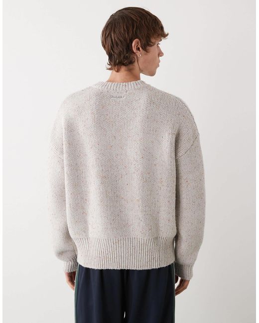 Prohibited – oversize-strickpullover in Gray für Herren