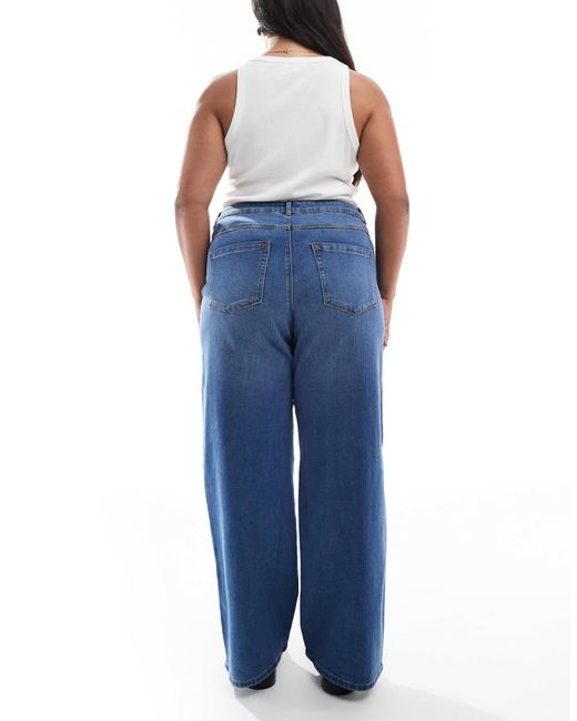 Jean ample à taille haute - moyen ONLY en coloris Blue