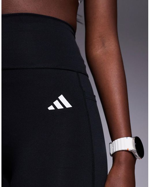 Adidas Originals Gray Adidas Training Optime Essentials No Seam Leggings