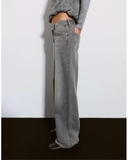 Pull&Bear White Loose Oversize Jeans