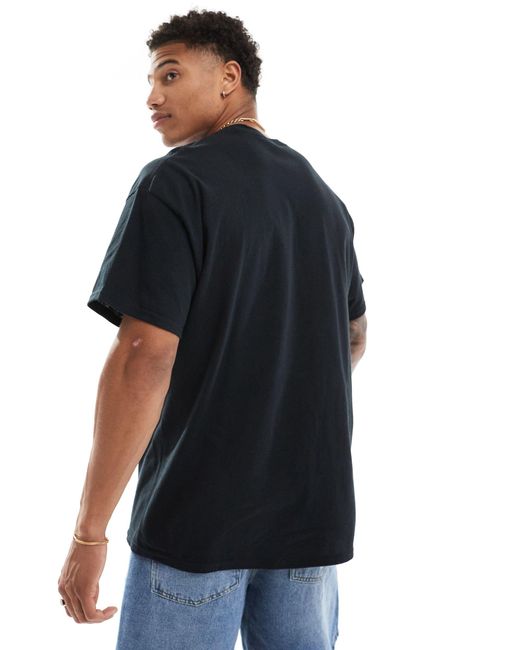 T-shirt oversize à imprimé valley sport sur la poitrine ASOS pour homme en coloris Black