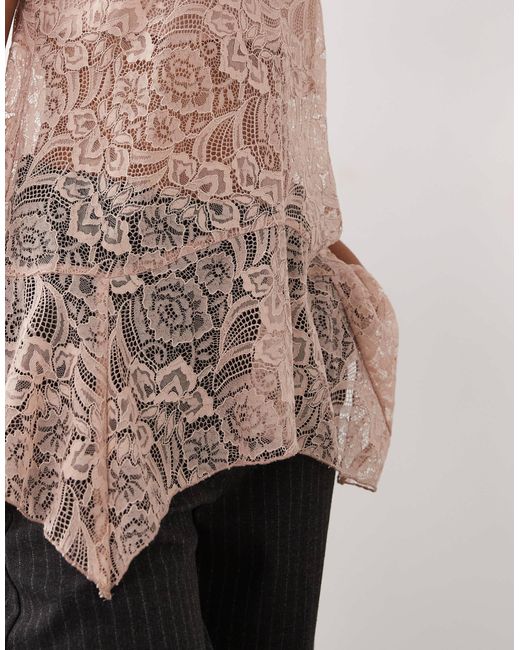 Mango Natural Longline Lace Cami