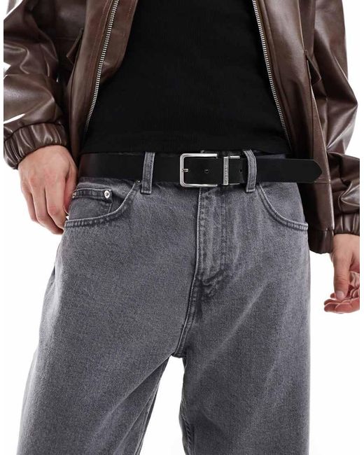 Cintura Double-Face Marrone E Nera di Jack & Jones in Black da Uomo
