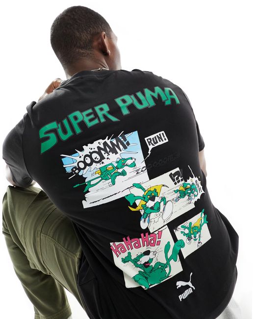 PUMA Green Classics 'super ' Backprint Graphic T-shirt for men
