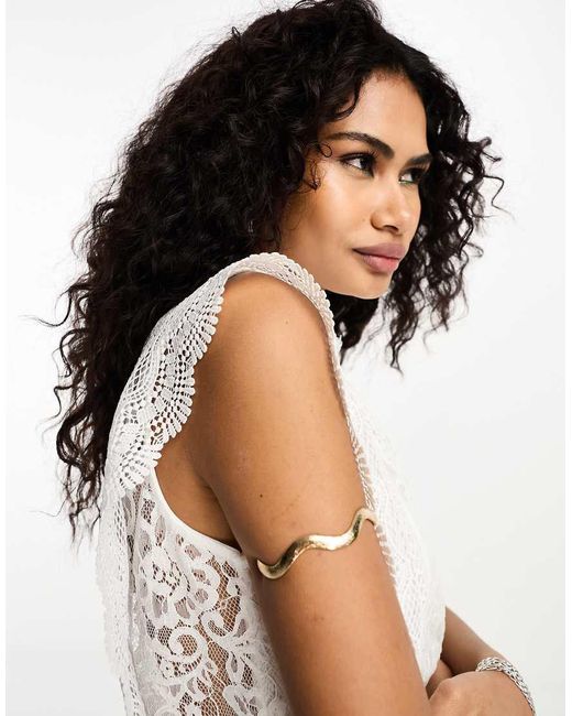 ONLY White Lace Detail Top