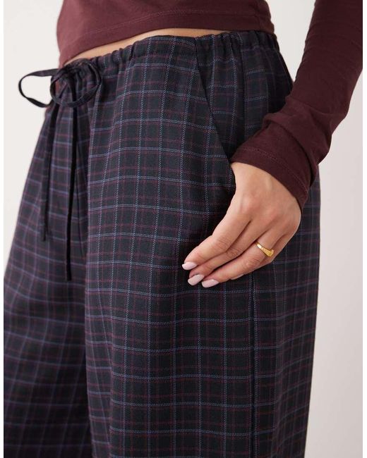 Reclaimed Vintage Blue Pull On Barrel Trouser