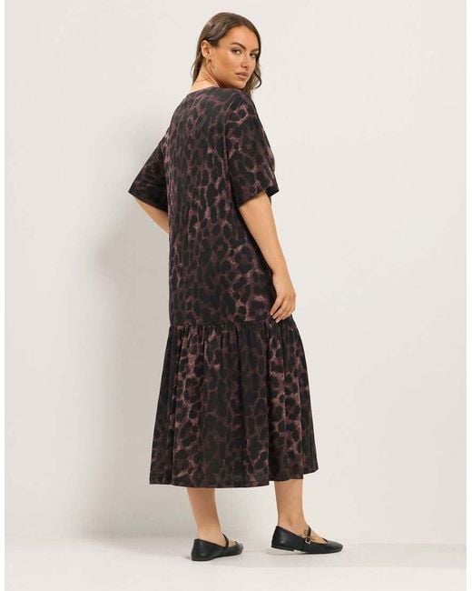 Yours Clothing Black Drop Waist Maxi Dress