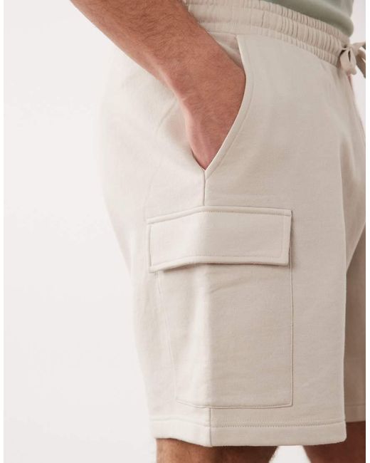 New Look Natural Cargo Shorts for men