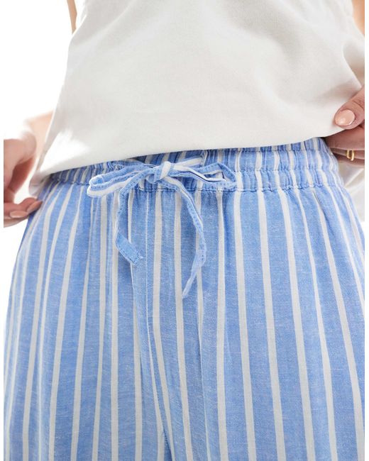 Vero Moda Blue – gestreifte hose