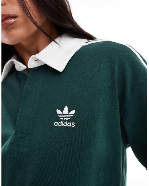 Adidas Originals Green Rugby Polo Shirt for men