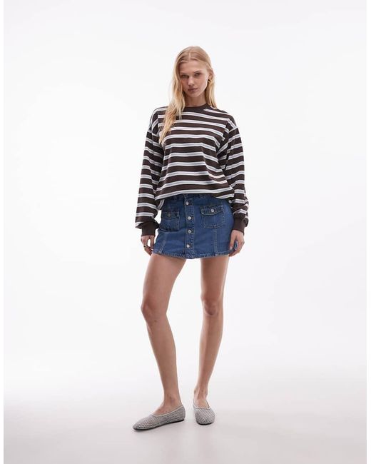 Levi's Blue Button Front Denim Skort