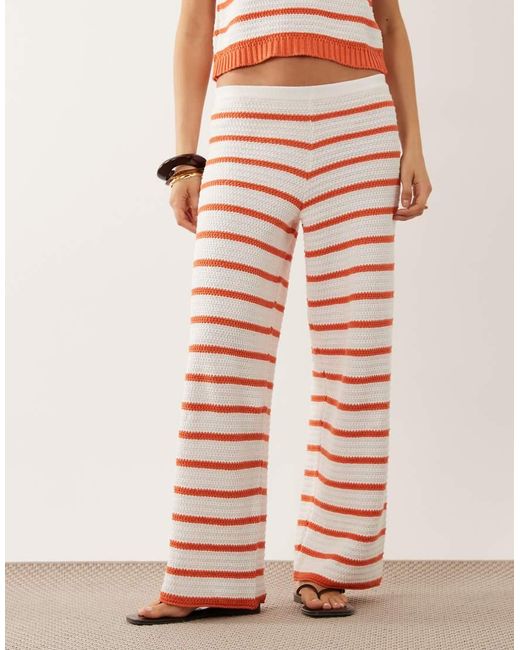 ASOS Multicolor Crochet Knit Beach Pants