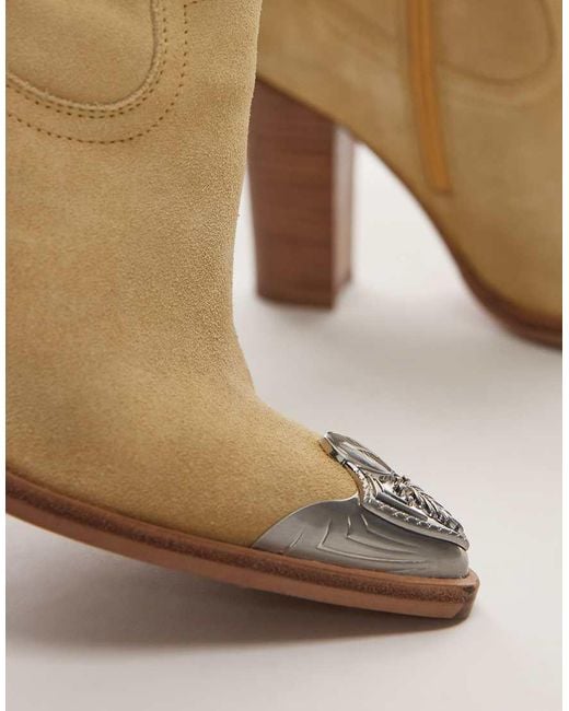 Bronx Brown New-americana Heeled Western Ankle Boots