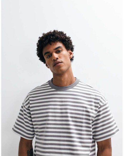 Weekday White Oversized Boxy T-shirt for men