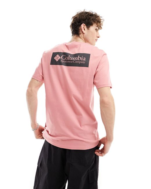 Columbia Pink North Cascades Back Print T-shirt for men