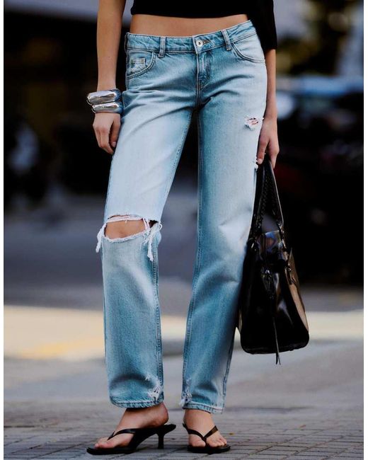 Bershka Black Low-rise Jeans