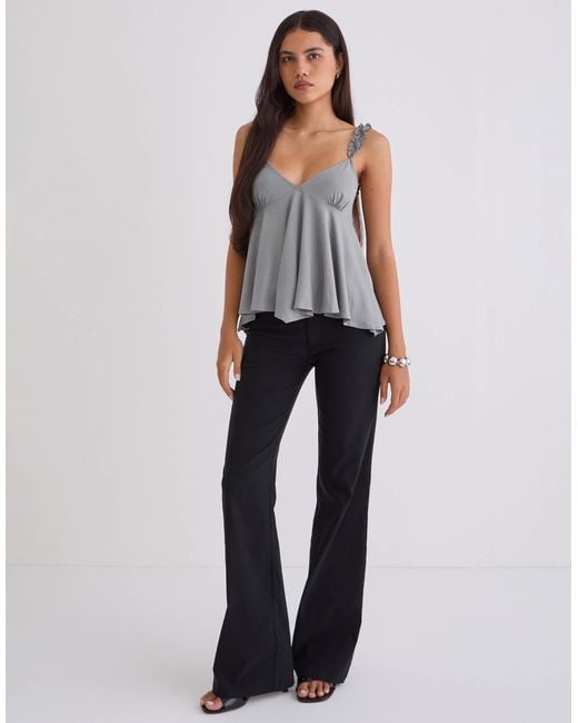 Motel Gray Sable Floaty Top