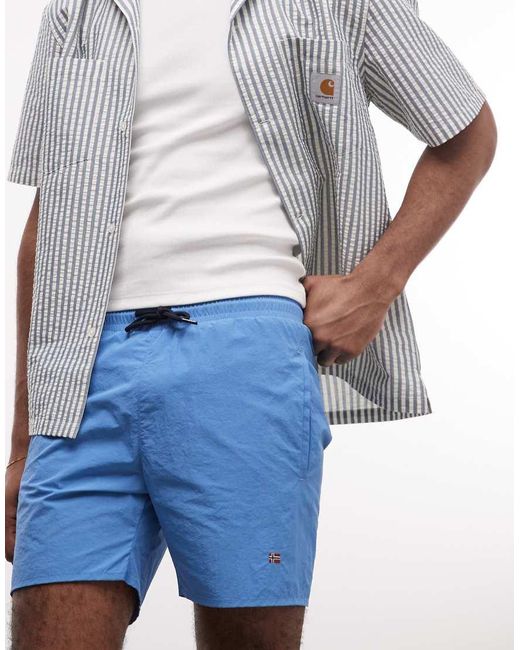 Napapijri Blue Haldane Shorts for men