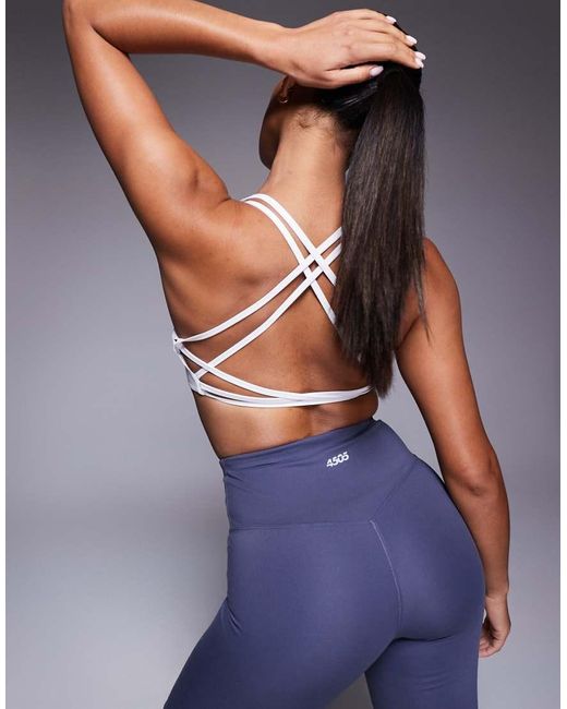 4505 Blue Light Support Cross Back Studio Bra With Removable Padding