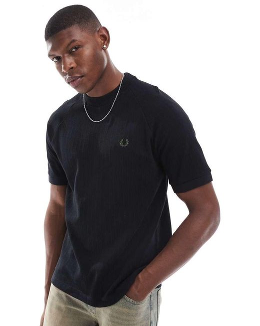 Fred Perry Blue Oversized T-shirt for men