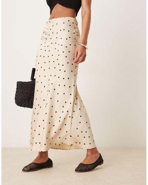 Vila Natural Satin Maxi Skirt