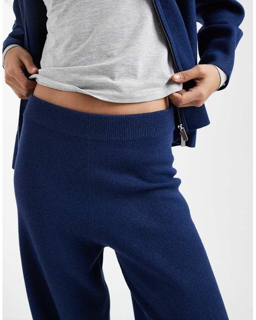 ASOS Blue Structured Wide Leg Pants
