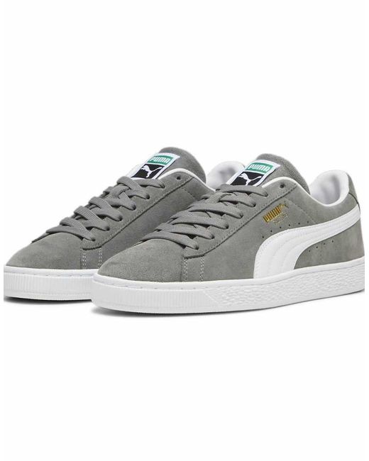 PUMA Gray Suede Classic Trainers