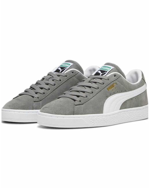 PUMA Gray Suede Classic Sneakers