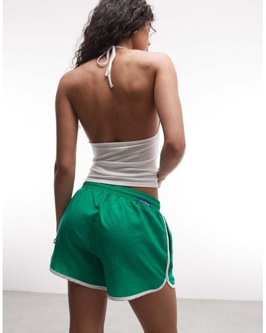 Collusion Green Dolphin Hem Runner Shorts