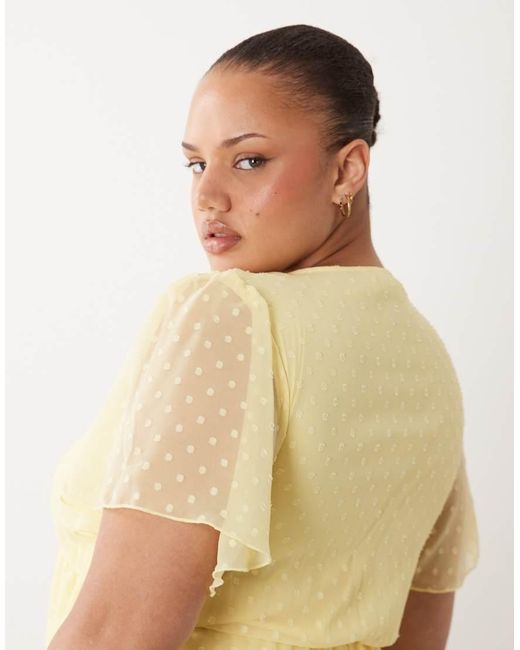 Vila Curve Metallic Tiered Dobby Ankle Dress
