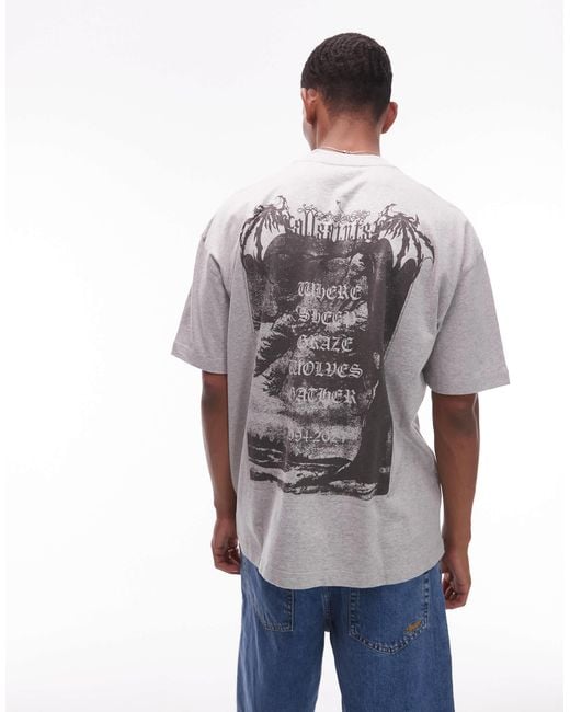 AllSaints Gray Angelic Ss T-shirt for men
