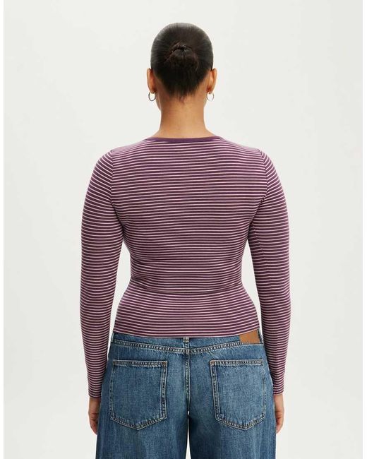 Cotton On Purple Everyday Smooth Long Sleeve