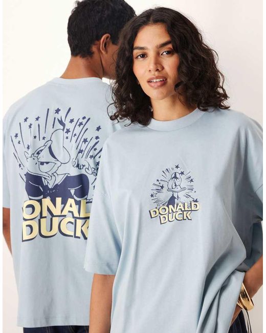 T-Shirt Oversize Con Stampa Disney Di Paperino di ASOS in Blue da Uomo