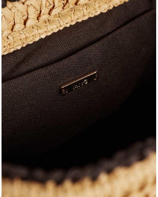 Mango White Raffia Pouch