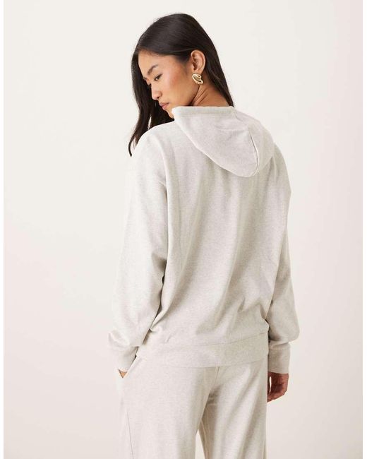 Jdy White Jersey Sweat Hoodie Co-ord