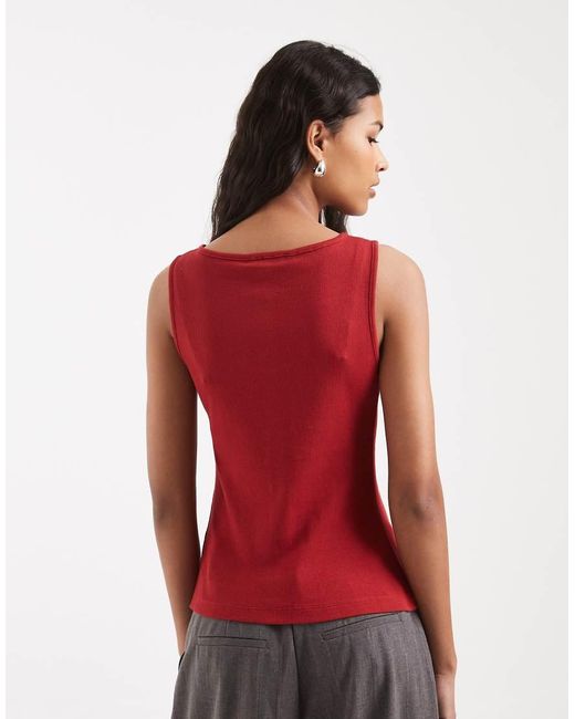 Brave Soul Red Button Down Vest
