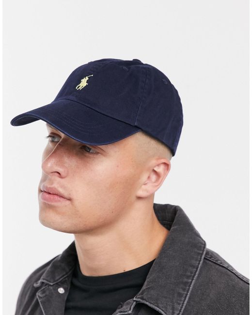 Polo Ralph Lauren Cotton Baseball Cap With White Player Logo In Navy in  Blue/Blue (Blue) for Men - Save 55% - Lyst