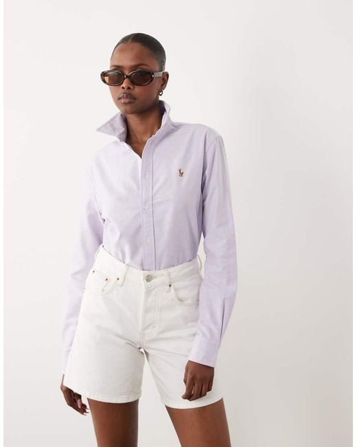 Polo Ralph Lauren Natural Icon Logo Classic Fit Oxford Shirt