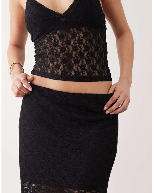 ASOS White Lace Column Maxi Skirt