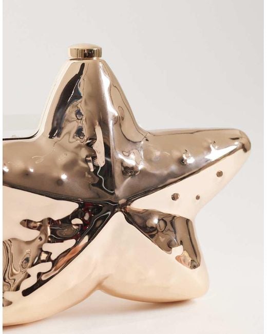 New Look Natural Starfish Box Clutch Bag