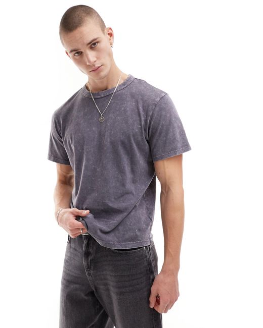 Weekday Blue Toby Boxy Fit T-shirt for men