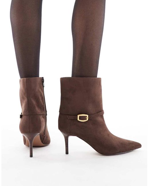 Schuh Brown Brodie Foldover Buckle Boots