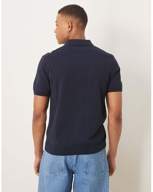 Polo A Maniche Corte Con Logo di Gant in Blue da Uomo