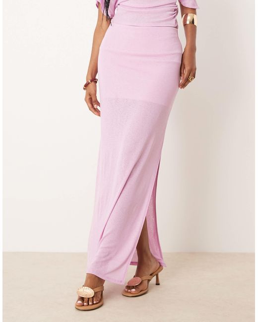 ASOS Pink – mix & match – netzstoff-maxirock