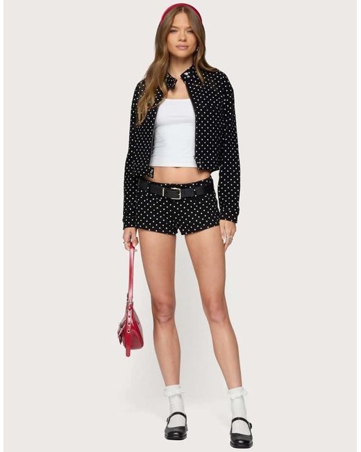 Edikted Blue Tabitha Polka Dot Jacket