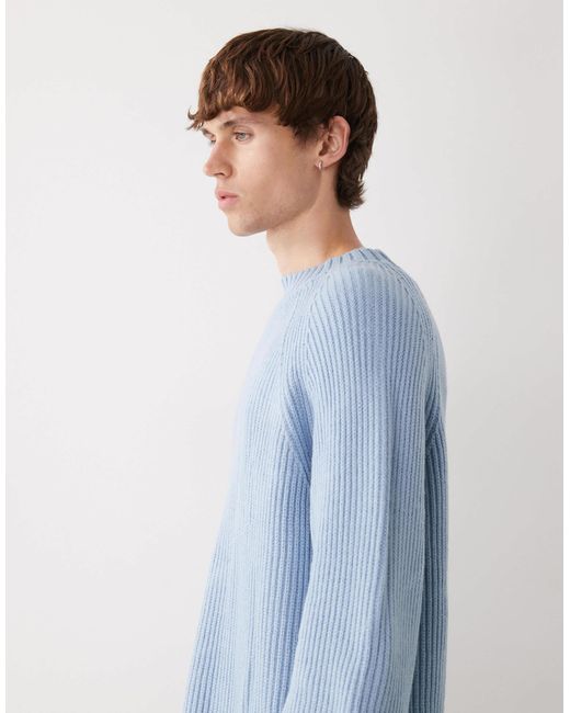 Collusion – kastiger strickpullover in Blue für Herren